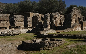 Images Dated 10th March 2009: Hadrians Villa. The Greek and Latin Libraries. 2nd century