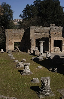Images Dated 10th March 2009: Hadrians Villa. The Greek and Latin Libraries. 2nd century