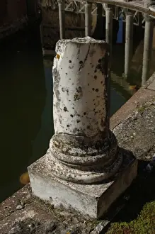Tibur Prints: Hadrians Villa. Maritime Theatre. Column. 2nd century. Ital