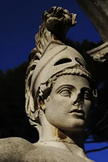 Hadrians Villa. Statue in the Canopus. God Mars. 2nd centur