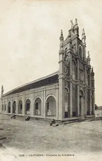 Vietnamese Prints: Hai Phong, Vietnam - The Cemetery Chapel