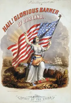 Hail Prints: Hail! Glorious banner of our land. Spirit of the Union