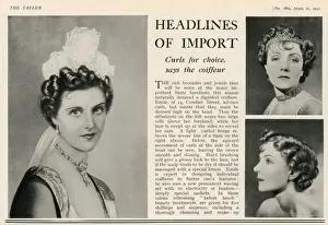 Plumed Prints: Hair styles for state functions in 1937
