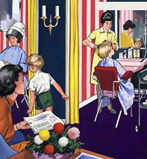 Haircut Prints: At the hairdressers