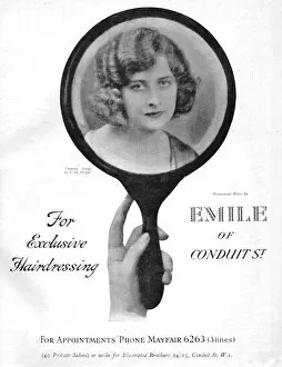 Hairdressing advert by Emile, London, 1926