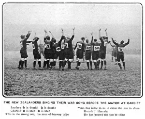 Images Dated 10th September 2015: The Haka: New Zealand rugby war dance, 1905