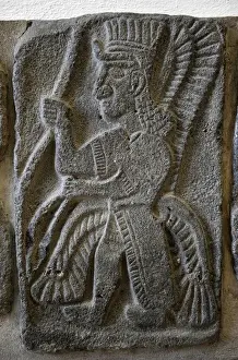 Halaf culture. (ca 6000-5300 BC). Syria. Orthostat. Winged g