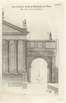 Half facade of the Temple of Minerva, Rome