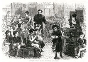 Images Dated 2nd June 2020: Half penny dinners for poor children, East London 1870