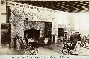 Lowe Prints: Hall of the Alpine Tavern, Mt, Lowe, California