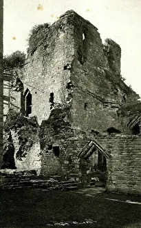 Hall door and SW tower, Goodrich Castle, Herefordshire
