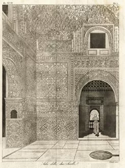 Images Dated 29th July 2019: Hall of the Two Sisters, Alhambra Palace, 18th century