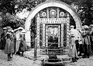 Preservation Prints: Hall Well, Well Dressing, Tissington, in 1903