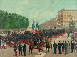 Halt of the Grenadiers Rochambeau in Union Square New York