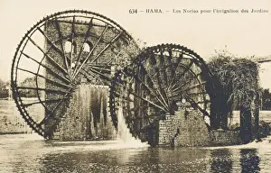 Hama, Syria - The Giant waterwheels on the Orontes River