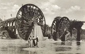 Hama, Syria - The Giant waterwheels on the Orontes River