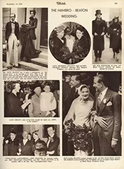Images Dated 7th January 2012: The Hambro - Beaton wedding, 1934
