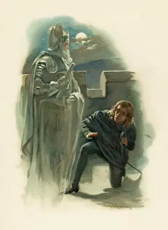 Hamlet Prints: HAMLET AND GHOST