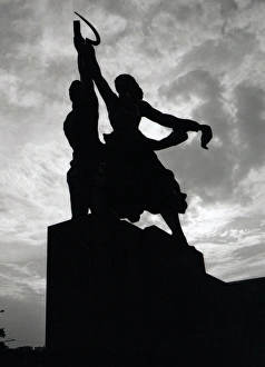 Clouded Collection: Hammer and Sickle statue, Moscow, Russia