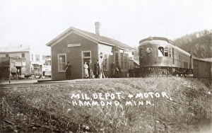 Hammond Collection: Hammond railway station, Minnesota, USA