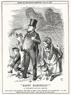 Hampstead, the plague-ground of Londoners where the shades of smallpox and fever threaten the innocent holidaymakers Date: 1875