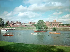 Hampton Prints: Hampton Court Palace from the River Thames, Hampton