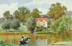 Worcestershire Prints: Hampton Ferry, Evesham, Worcestershire