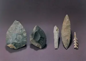 Paleolithic Prints: Hand-axes, blades & harpoon
