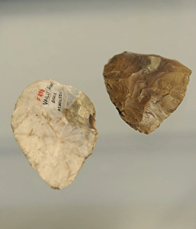 Aisne Gallery: Hand axes of flint. Aisne Valley, France. Mousterian Culture