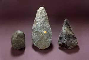 Hand-axes & pebble tool