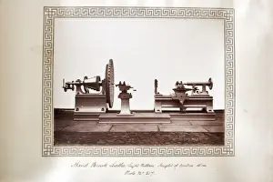 Lathe Prints: Hand break lathe, light pattern
