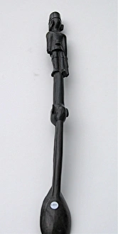 Images Dated 2nd August 2010: Hand-carved WWI African Black Wood Askari soldier - spoon