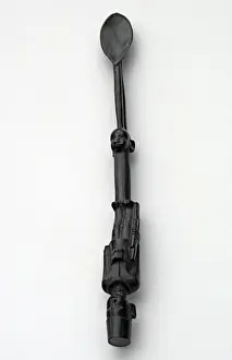 Spoon Prints: Hand-carved WWI African Black Wood Askari soldier - spoon