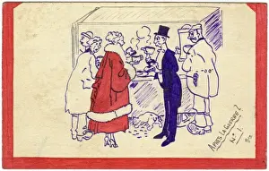 Ranstead Prints: Hand drawn postcard by George Ranstead Apres la Guerre