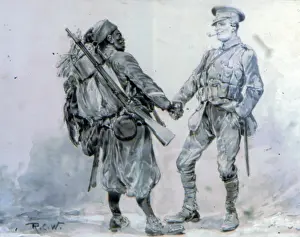 Shake Prints: The Hand of Friendship - British Tommy & Tirailleur Algerien