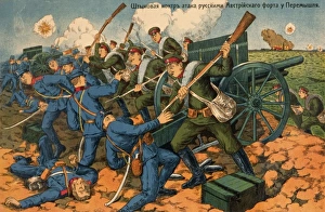 Hand to hand combat - Russian troops storm an artillery post