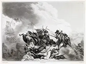 Hand to hand fighting between French and Turks at Benouth Date: 8 March 1799
