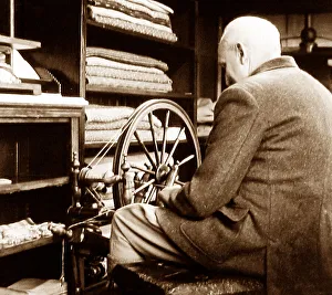 Hand loom weaver / spinner early 1900s