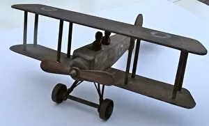 Images Dated 4th May 2011: A hand-made wooden model of a WWI biplane
