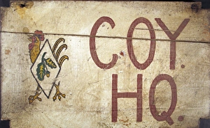 Acorn Gallery: Hand-painted trench sign