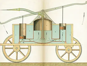 Hand pump fire engine