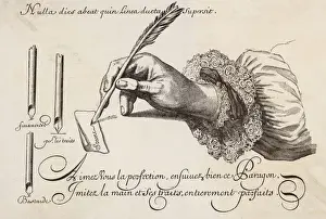 Hand and Quill Pen