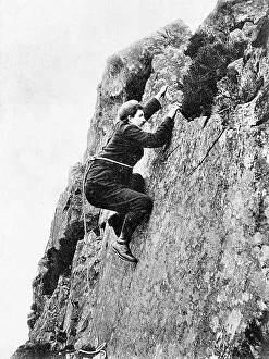 Climbing Prints: Hand traverse, climbing Scawfell in the Lake District