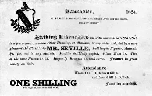 Handbill Prints: Handbill advertising a silhouette artist
