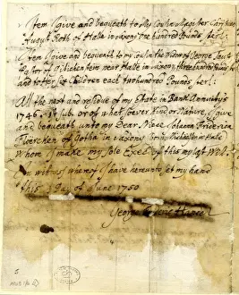 Documents Prints: Will of Handel