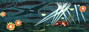 Explosions Prints: Handley Page Hampden Bomber At Night