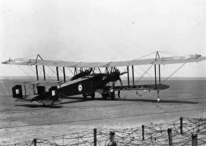 Lower Collection: Handley Page O / 100 3125 showing the lower-wing damage