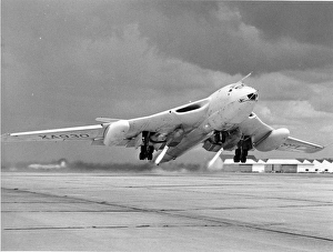 Havilland Collection: Handley Page Victor B1 XA930 taking off from Hatfield