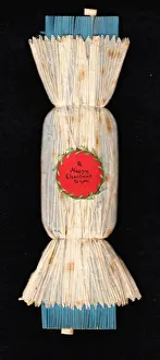 Handmade Christmas card in the shape of a cracker