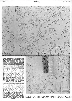 Beaton Gallery: Hands on the Beaton bath-room walls